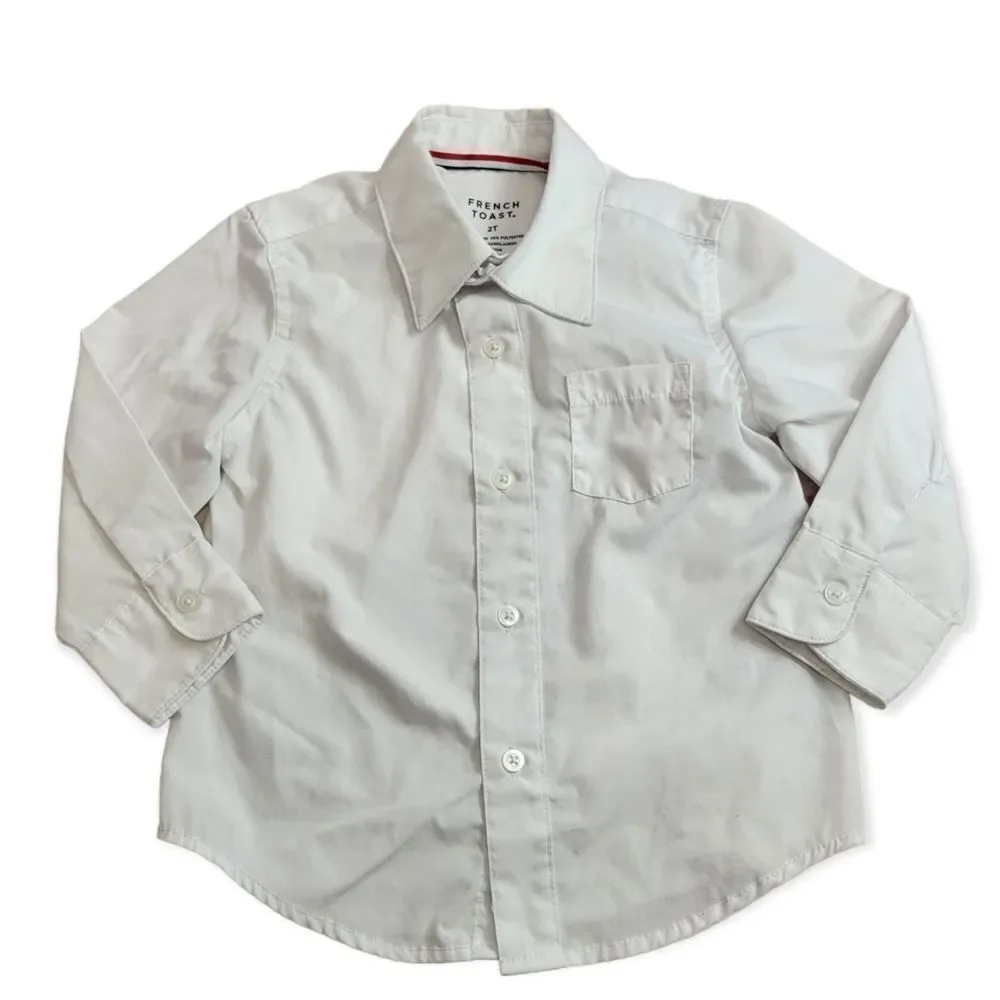 French Toast white buttondown shirt 2T